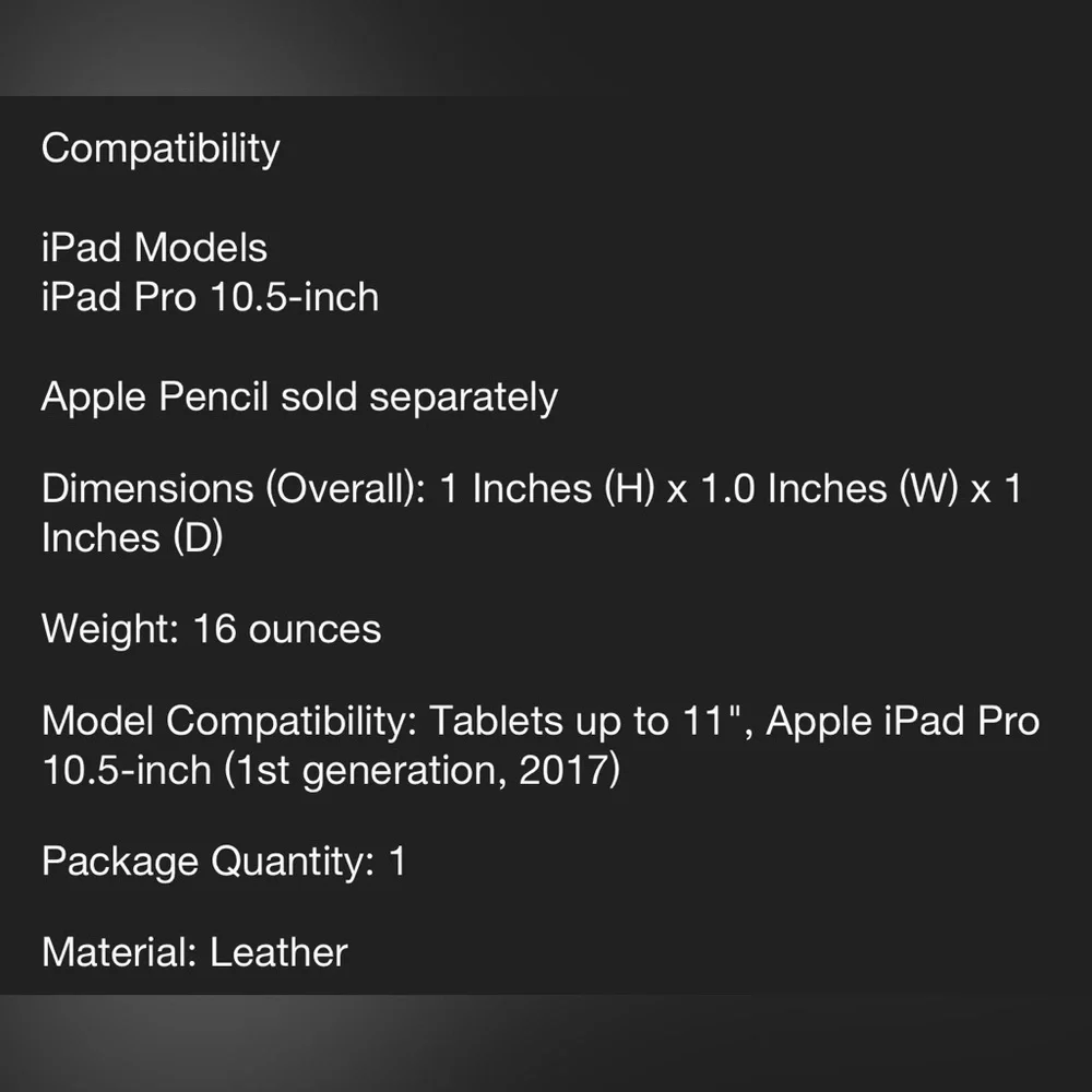 Apple leather sleeve for iPad 10.5 Pro.